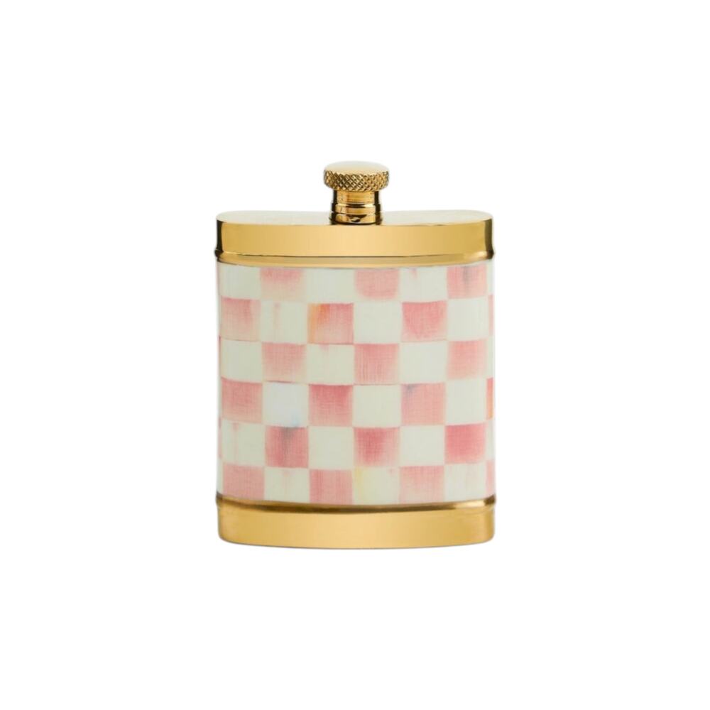 MACKENZIE-CHILDS Rosy Check 3260 Flask